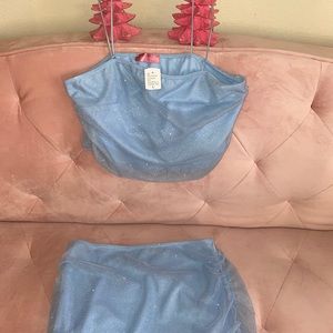 Two piece blue outfit